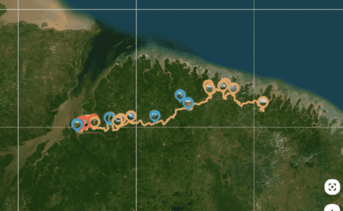 Mapa da Trilha Amazônia Atlântica